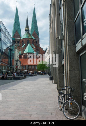 Église St Mary de Lübeck, St. Eglise Marien Allemagne Banque D'Images