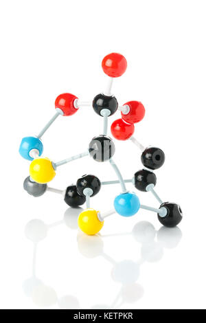 Modèle de molécule chimique isolated on white Banque D'Images