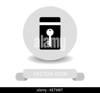 Hôtel key icône sur fond blanc Illustration de Vecteur