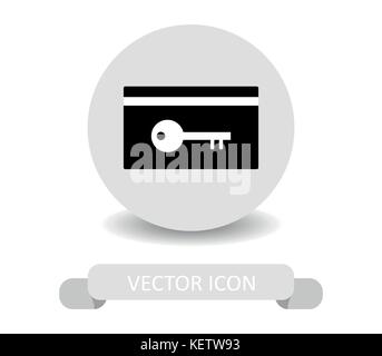 Hôtel key icône sur fond blanc Illustration de Vecteur