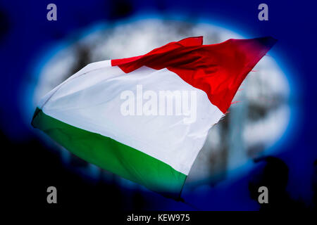 Ferrara, Italie. 22 octobre 2017. Drapeau national italien Football/Football : match italien 'Serie A' entre SPAL 0-1 US Sassuolo au Stadio Paolo Mazza à Ferrare, Italie . Crédit : Maurizio Borsari/AFLO/Alamy Live News Banque D'Images