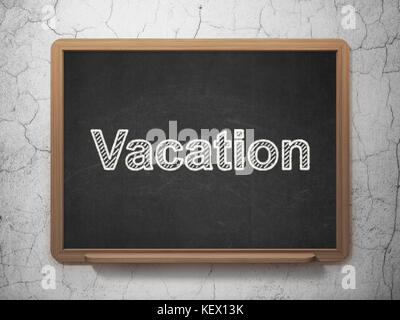 Locations de vacances : concept d'arrière-plan on chalkboard Banque D'Images