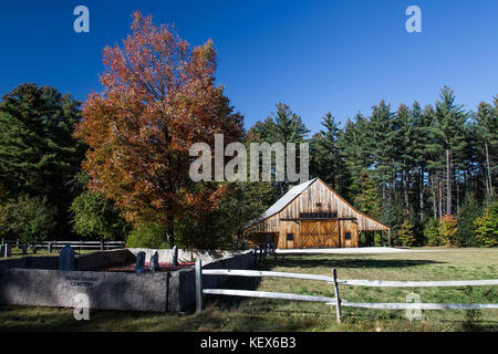 Grange à Passaconaway, cimetière de l'autoroute Kancamagus, New Hampshire (auparavant appelé Russell Colbath Cimetière) Banque D'Images