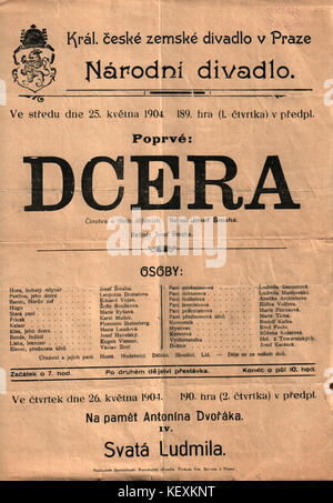 86K 1363 Poster du Théâtre National de Prague, 1904 Banque D'Images