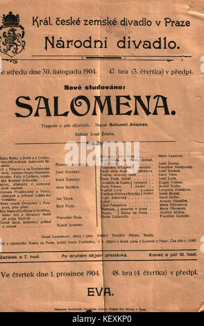 86K 1367 Poster du Théâtre National de Prague, 1904 Banque D'Images