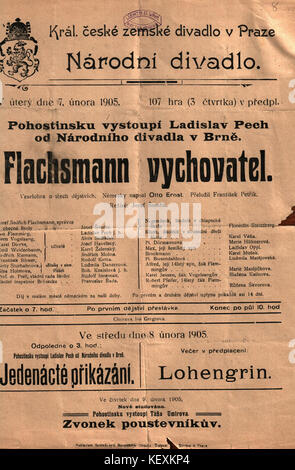 86K 1368 Poster du Théâtre National de Prague, 1905 Banque D'Images