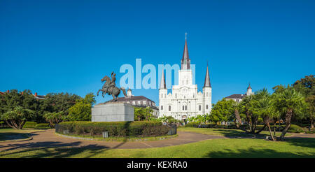 Etats-unis, Louisiane, Nouvelle Orléans, quartier français. Cathédrale Saint Louis sur Jackson Square. Banque D'Images