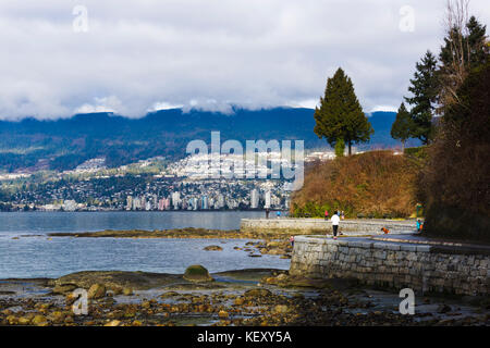 Stanley park seawall, Vancouver, British Columbia, canada Banque D'Images