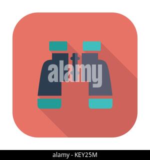 L'icône des jumelles. Télévision couleur unique icône. Vector illustration. Illustration de Vecteur