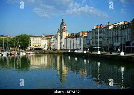 Vieille ville de La Rochelle le long harbour, Charente-Maritime, France Banque D'Images