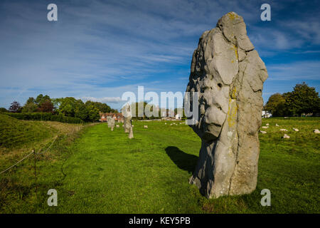 Avebury Stone Circle world heritage site, Wiltshire. Banque D'Images