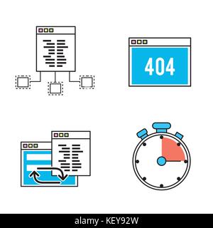 Définir la technologie programmeur code webside Illustration de Vecteur