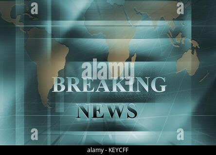 Avec l'arrière-plan graphique Breaking News news texte. Banque D'Images