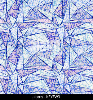 Grunge triangle bleu motif transparente (contexte).haute-résolution seamless texture Banque D'Images