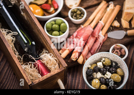 Tapas à partager à partie ou en bar. Banque D'Images