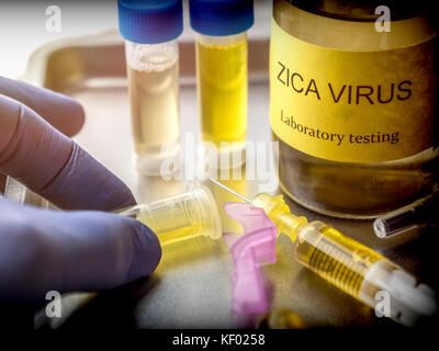 Pour les tests de recherche de l'image, test de zika conceptual Banque D'Images