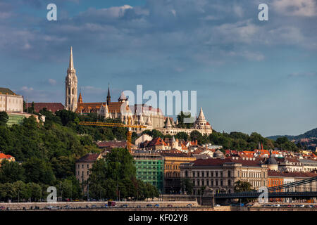 Hongrie, Budapest, capitale ville paysage urbain, côté Buda Banque D'Images