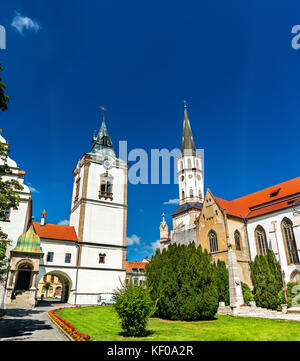 Ancien hôtel de ville et St James Church. à levoca, Slovaquie Banque D'Images