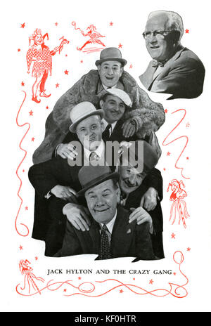 Le Crazy Gang dans ces rois stupides au Victoria Palace Theatre, Londres, 1930. Programme. Le Crazy Gang, un groupe d'amuseurs britannique composé de Jimmy Nervo, Teddy Knox, Bud Flanagan, Charlie Naughton et Jimmy l'or. Banque D'Images