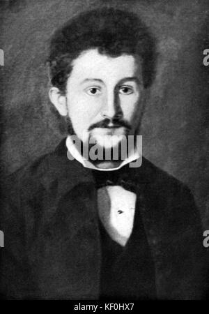 Leos Janacek 1882. Compositeur tchèque, 13 juillet 1854 - 12 août 1928. Banque D'Images