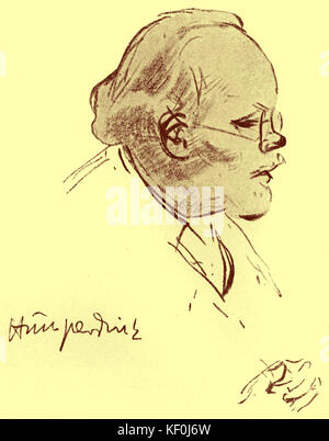 Engelbert Humperdinck, par Emil Orlik (1870 -1932) .compositeur allemand, 1 septembre 1854 - 27 septembre 1921 Banque D'Images