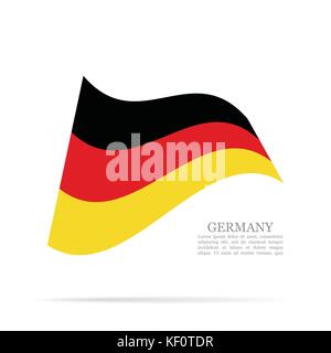 L'Allemagne de brandir le drapeau national icône vecteur Illustration de Vecteur