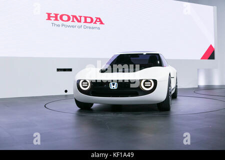 Honda présente ses nouveaux modèles de voitures au 45ème salon de l’automobile de Tokyo. Crédit : Yuichiro Tashiro /Alamy Live News Banque D'Images