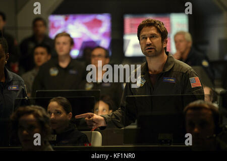 Geostorm est d'une prochaine catastrophe américain film d'action science-fiction co-écrit, co-produit et réalisé par Dean Devlin en tant que son premier long métrage. Le film stars Gerard Butler, Jim Sturgess, Abbie Cornish, Alexandra Maria Lara, Richard Schiff, Robert Sheehan, Daniel Wu, Eugenio Derbez, Ed Harris et Andy García. Cette photo est pour un usage éditorial uniquement et est l'auteur de la société film et/ou le photographe attribué par le film ou la société de production et ne peut être reproduite que par des publications dans le cadre de la promotion du film ci-dessus. Un crédit obligatoire à la Banque D'Images