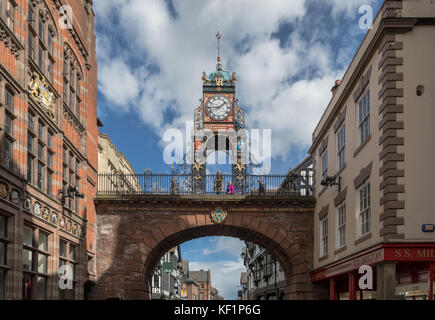 Eastgate et eastgate clock à Chester, Cheshire, Royaume-Uni Banque D'Images