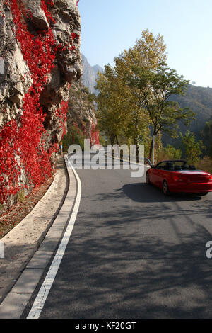 Les routes dans la banlieue de Beijing Banque D'Images