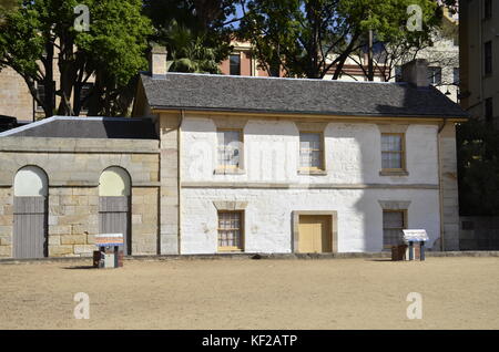 Cadman's cottage dans la région du port de Sydney. c'est le deuxième plus ancien bâtiment de Sydney. Banque D'Images