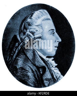 Christian Gottlob Neefe d'orchestre et compositeur allemand - CGN : 5 février 1748 - 28 janvier 1798. Banque D'Images
