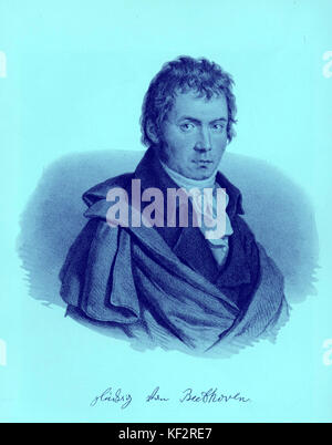 Ludwig van Beethoven en tant que jeune homme. Compositeur allemand 1770-1827 Banque D'Images