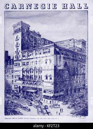 NEW YORK - Carnegie Hall concert hall, l'Amérique. Carnegie Hall a été conçu par William Burnett Tuthill, et construit par le philanthrope Andrew Carnegie en 1891. Banque D'Images