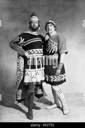 Eurymache joué par Danges et Antinoüs joué par Tirmont de l'opéra ' Penelope ' par Gabriel Fauré. Performance au Théâtre des Champs Elysées, Paris, 1913. Photo par Gerschel. GF : compositeur français, 12 mai 1845 - 4 novembre 1924. Banque D'Images