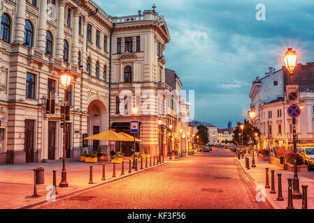 Vilnius, Lituanie : didzioji street dans la vieille ville Banque D'Images