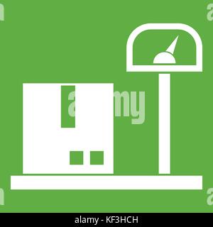 Balance d'icône cargo green Illustration de Vecteur