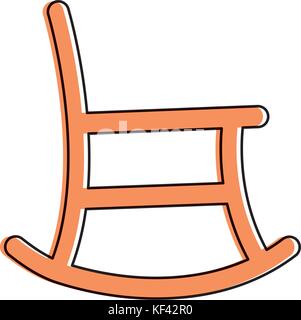 Rocking chair design illustration vecteur icône isolé Illustration de Vecteur