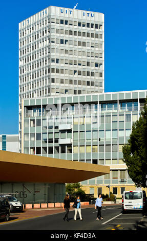 Siège de l'Union internationale des télécommunications, UIT, Genève, Suisse Banque D'Images