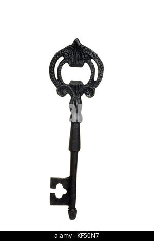 Clé noir vintage isolés Banque D'Images