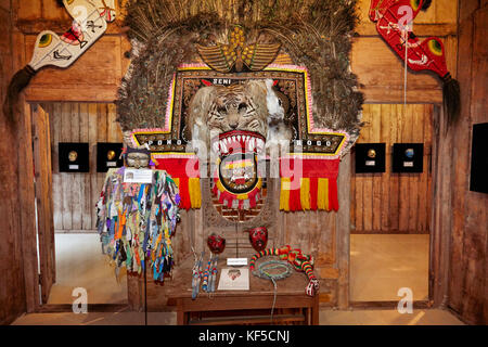 Masque Seni Reyog (Reog) pour la danse du Reog. Setia Darma Maison De Masques Et De Marionnettes, Mas, Ubud, Bali, Indonésie. Banque D'Images