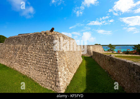 Le fort San Felipe bacalar en quintana roo de Mexique Banque D'Images