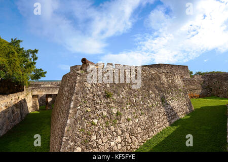 Le fort San Felipe bacalar en quintana roo de Mexique Banque D'Images