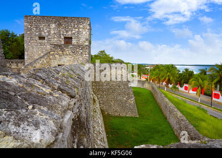 Le fort San Felipe bacalar en quintana roo de Mexique Banque D'Images