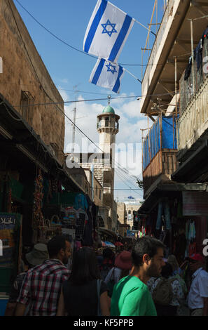 Israël, Jérusalem - le 29 octobre : Jérusalem est une ville située entre la Méditerranée et la mer morte.L'une des plus anciennes villes du monde. sur stree Banque D'Images