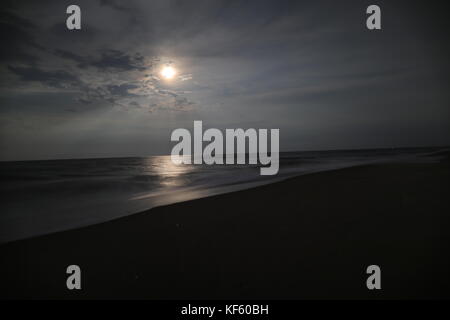 Lune Allumé Nuit Banque D'Images