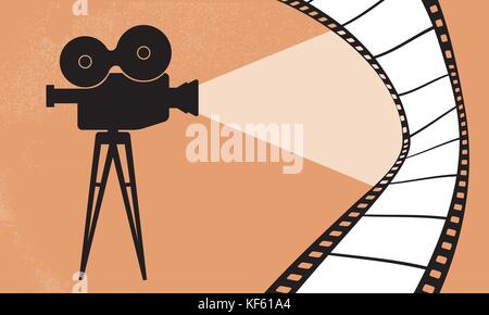 Appareil photo et cinéma film vector illustration Illustration de Vecteur