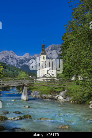 L'église paroissiale à Ramsau, Bavière Banque D'Images