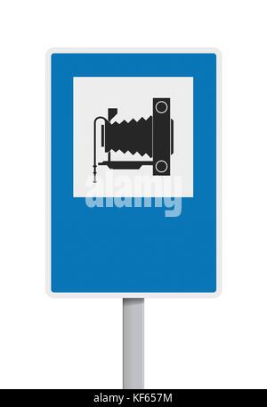 Vector illustration de la photographie espagnole ou d'un point de vue road sign Illustration de Vecteur