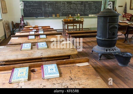 Waterford, Virginia, fondée 1733. Deuxième Street School, un 19e. Siècle une école. Pour un usage éditorial uniquement. Banque D'Images